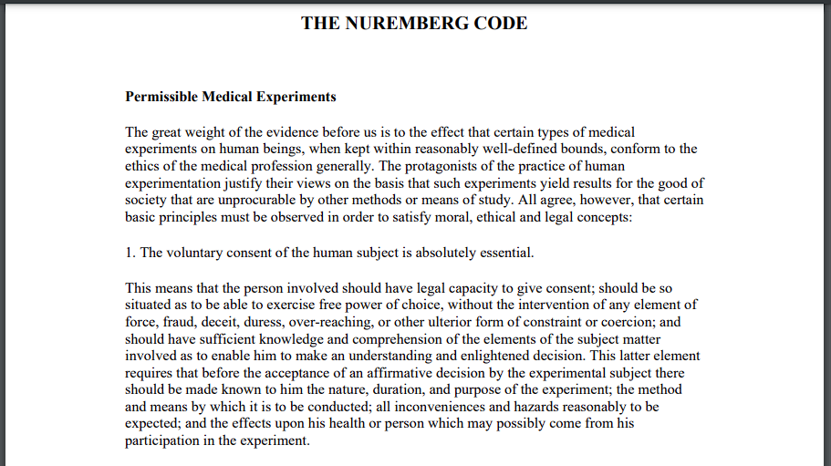 NUREMBERG CODE PDF