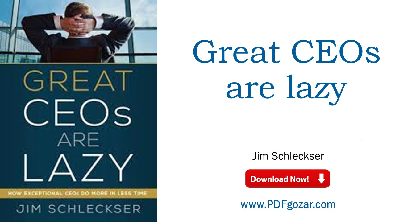 Great ceos are lazy pdf