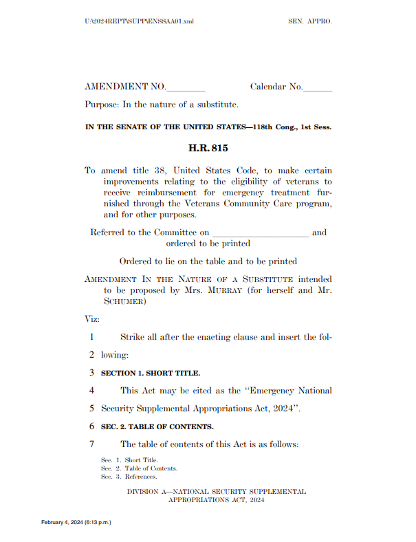 Senate Border Bill PDF 2024