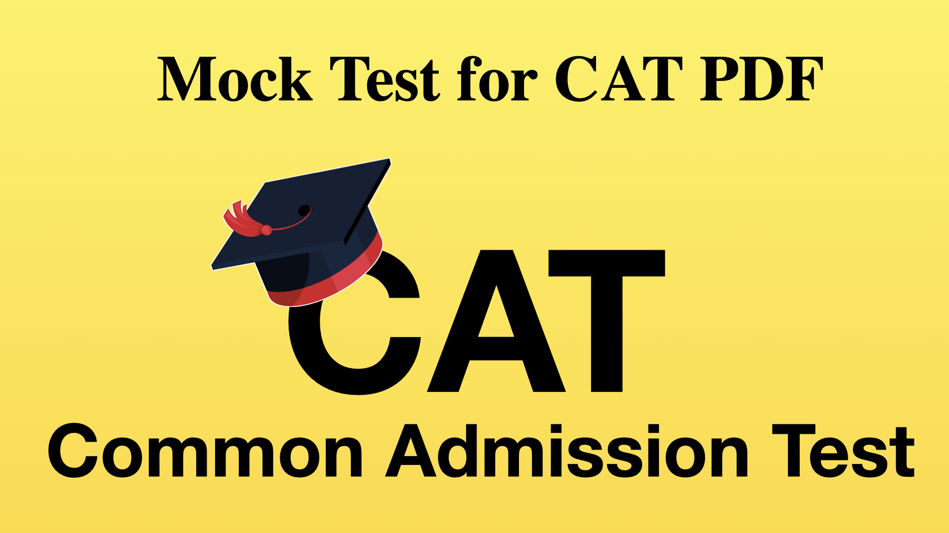 Mock Test for CAT PDF