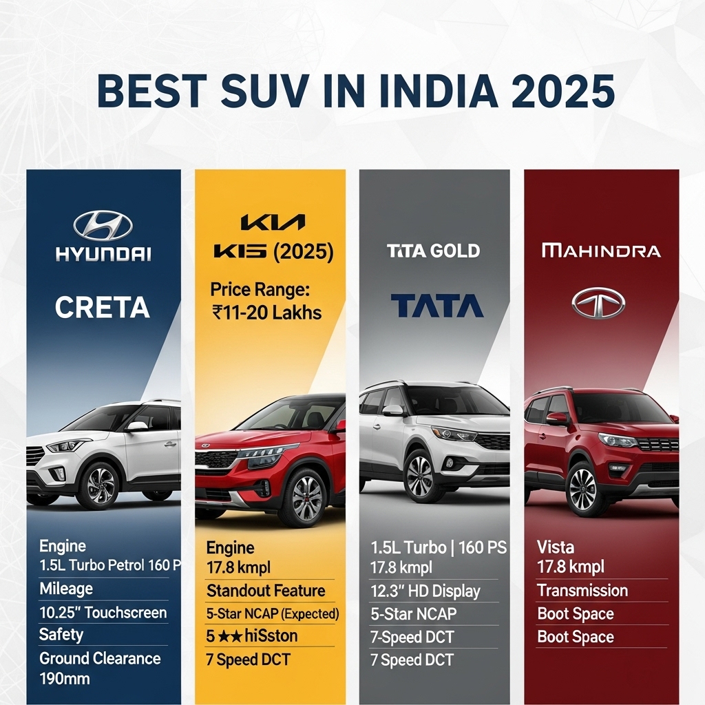 Best SUV in India 2025: Creta, Seltos, Harrier or XUV700? - Features Overview