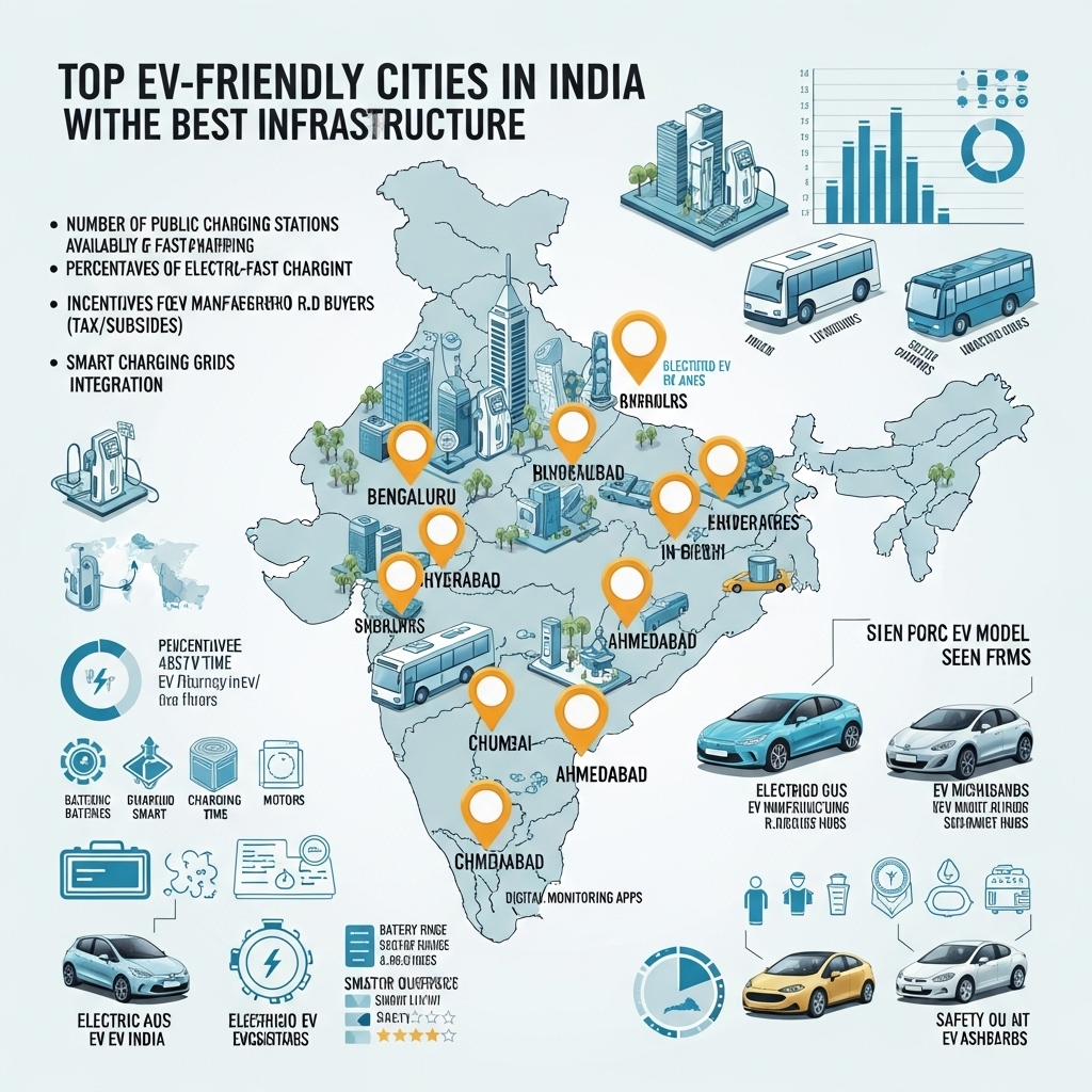 Top EV-Friendly Cities in India with the Best Infrastructure - Features Overview