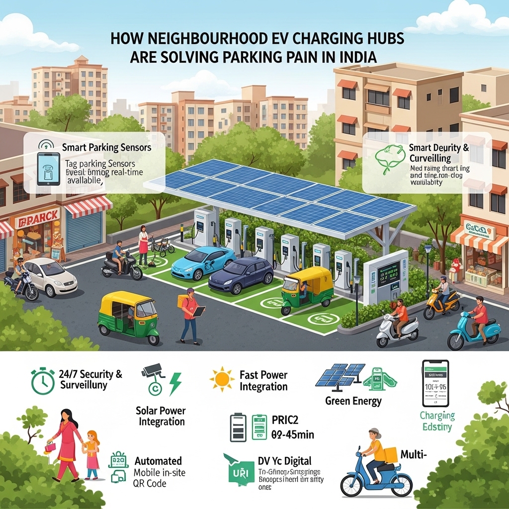 How Neighbourhood EV Charging Hubs Are Solving Parking Pain in India - Features Overview