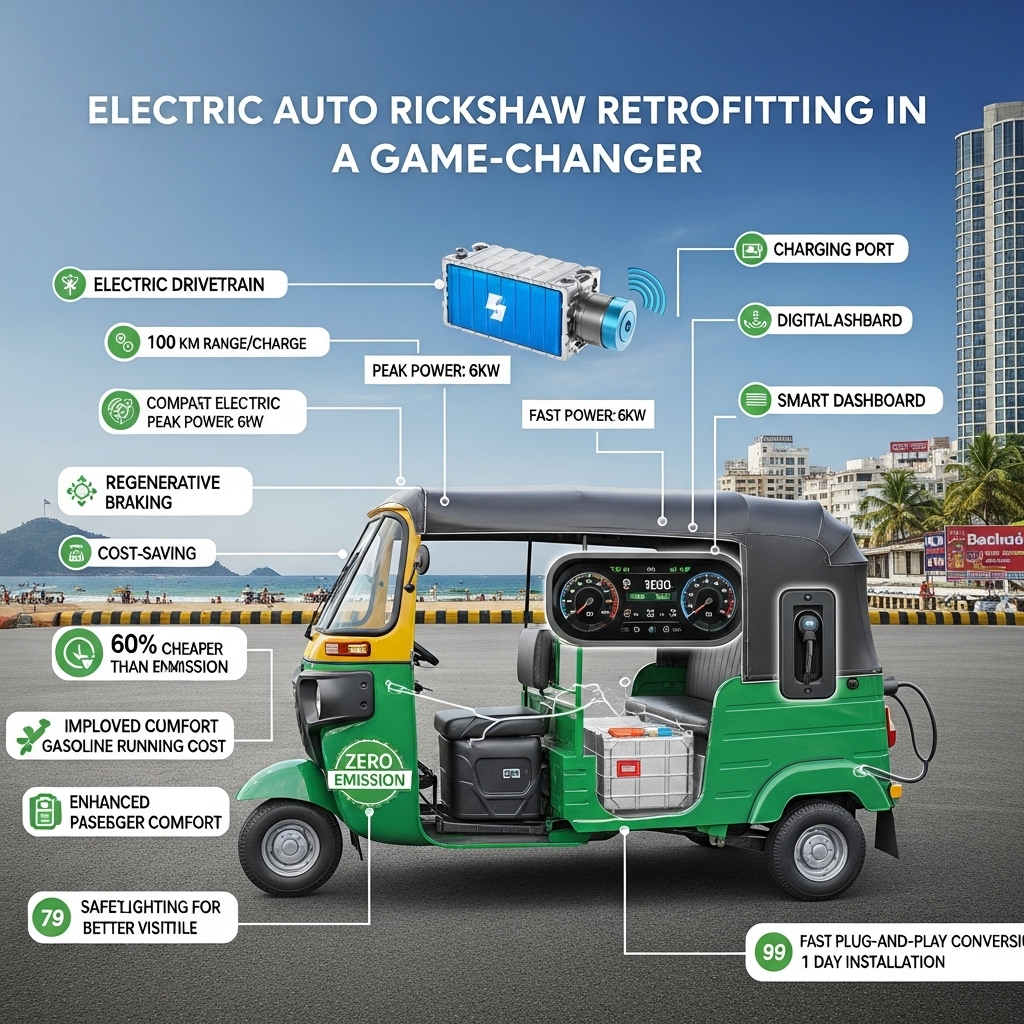 Electric Auto Rickshaw Retrofitting in Chennai: A Game-Changer - Features Overview