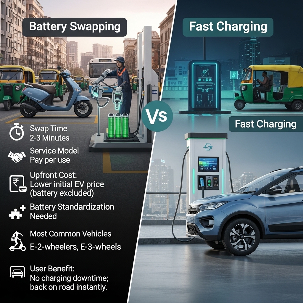 Battery Swapping vs Fast Charging: What Works Best in India? - Features Overview