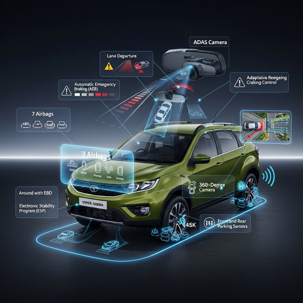 Tata Sierra safety features and ADAS technology - Features Overview