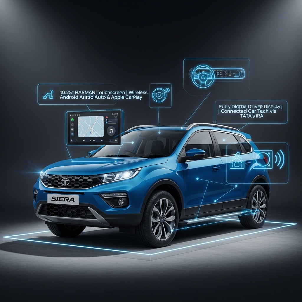 Tata Sierra availability and pricing in India (or global markets) - Features Overview