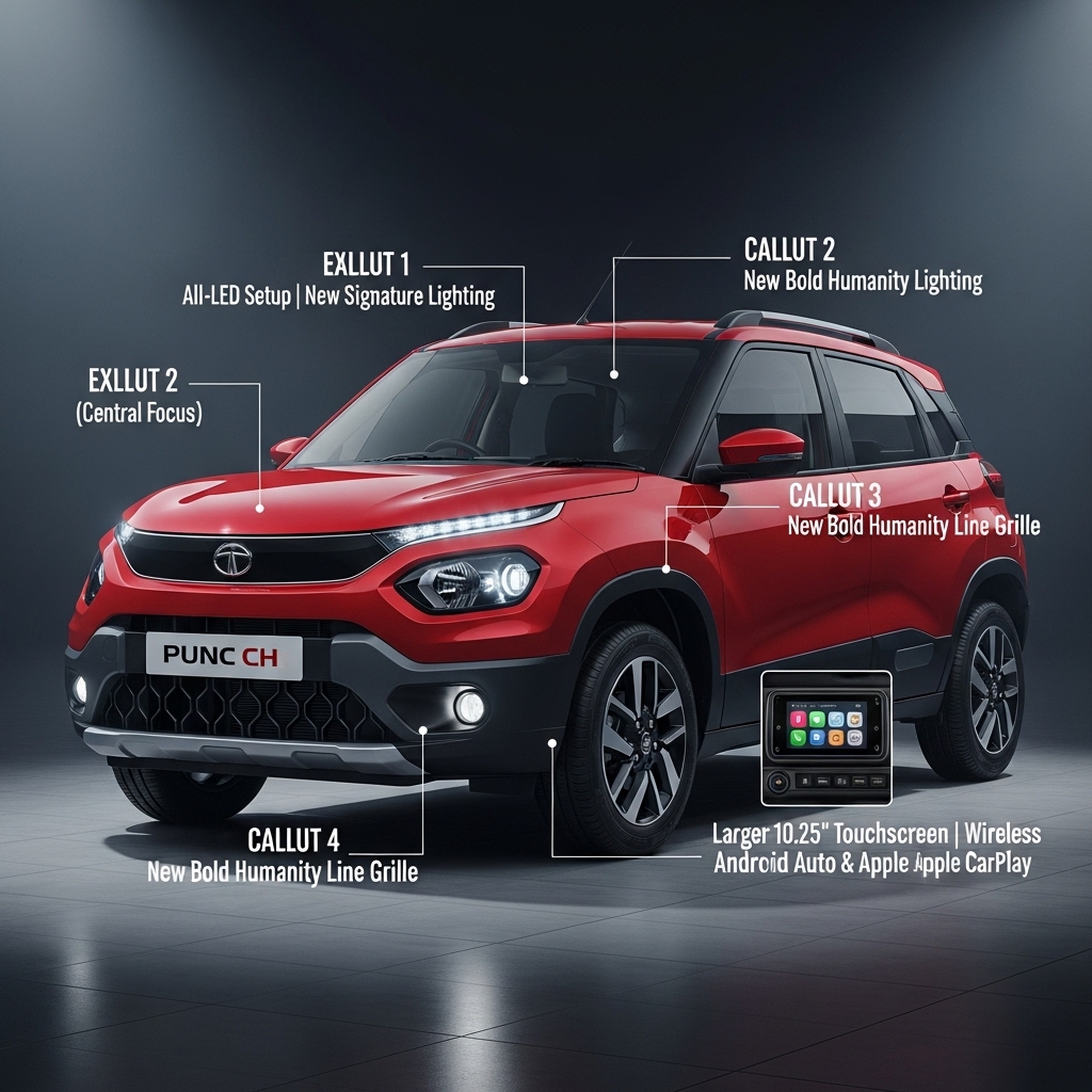 Tata Punch facelift expected launch date and price - Features Overview