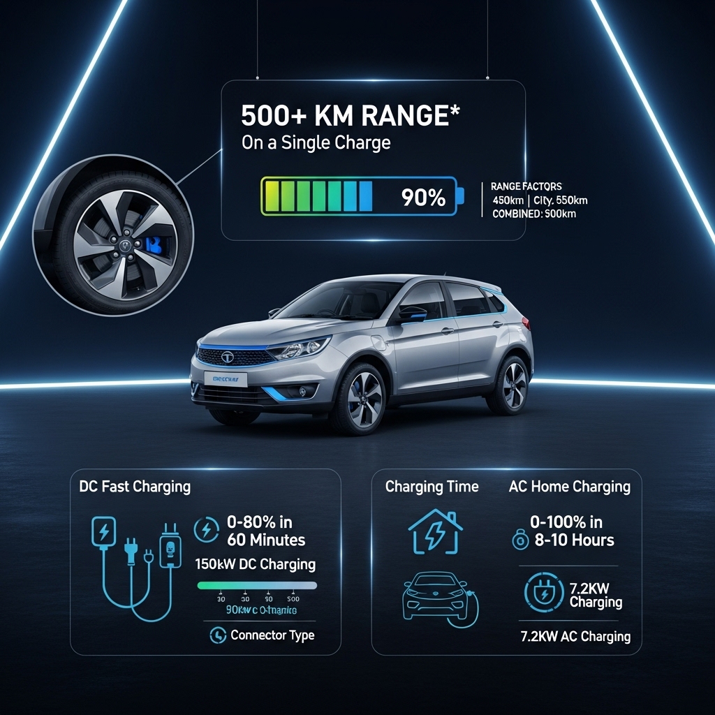 Tata Sierra EV Range and Charging Time - Features Overview