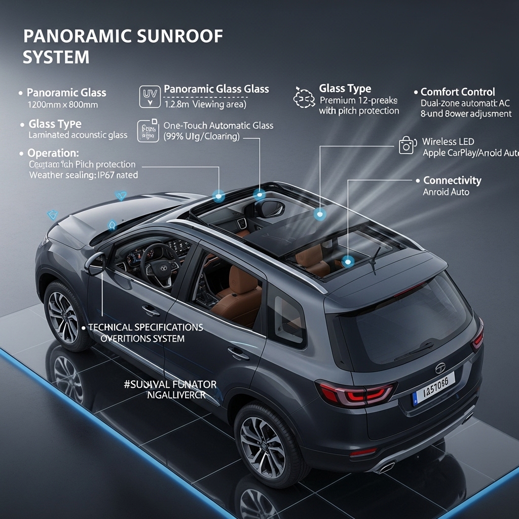 Tata Sierra Sunroof and Luxury Features - Features Overview