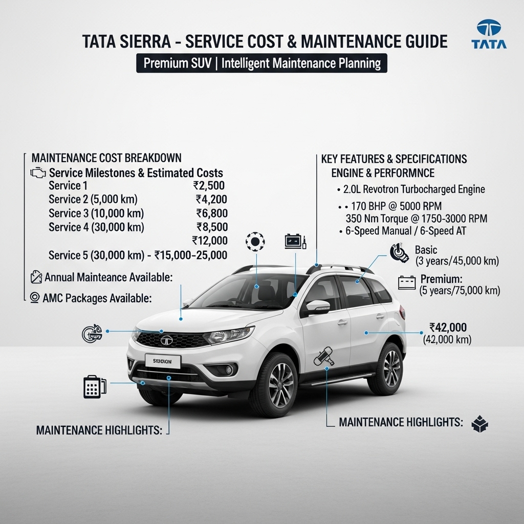 Tata Sierra Service Cost and Maintenance - Features Overview