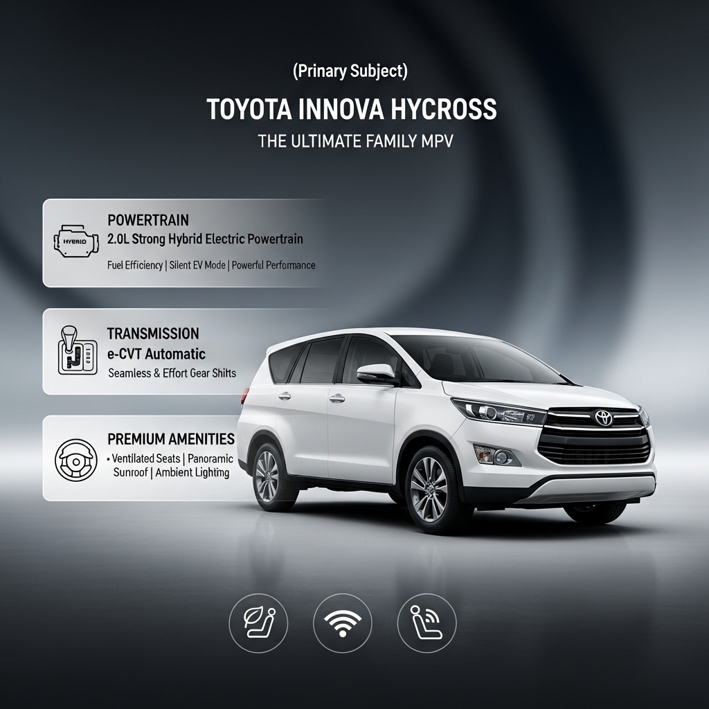 Toyota Innova Hycross Price, Variants, and On-road Cost - Features Overview