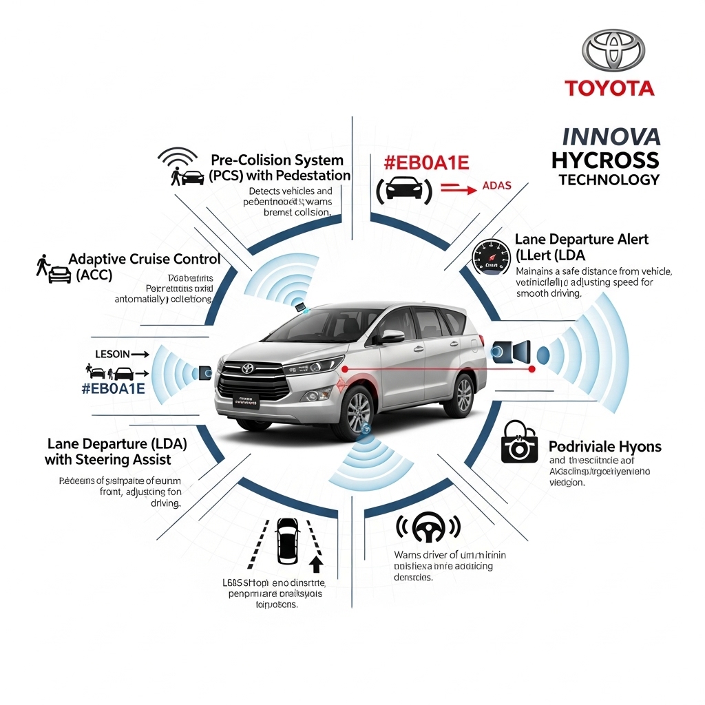 Toyota Innova Hycross Safety Features and ADAS Technology - Features Overview
