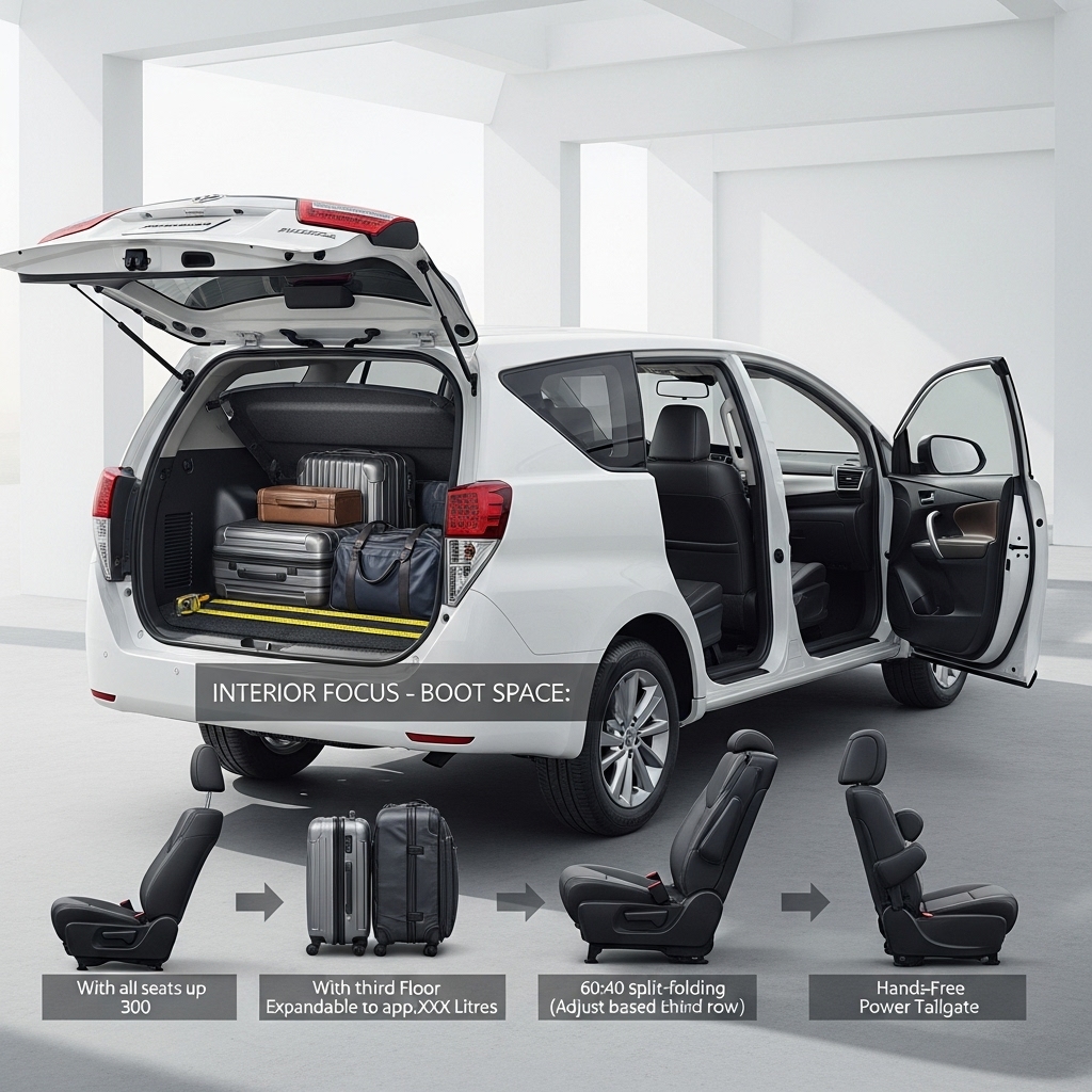 Toyota Innova Hycross Boot Space and Seating Capacity - Features Overview