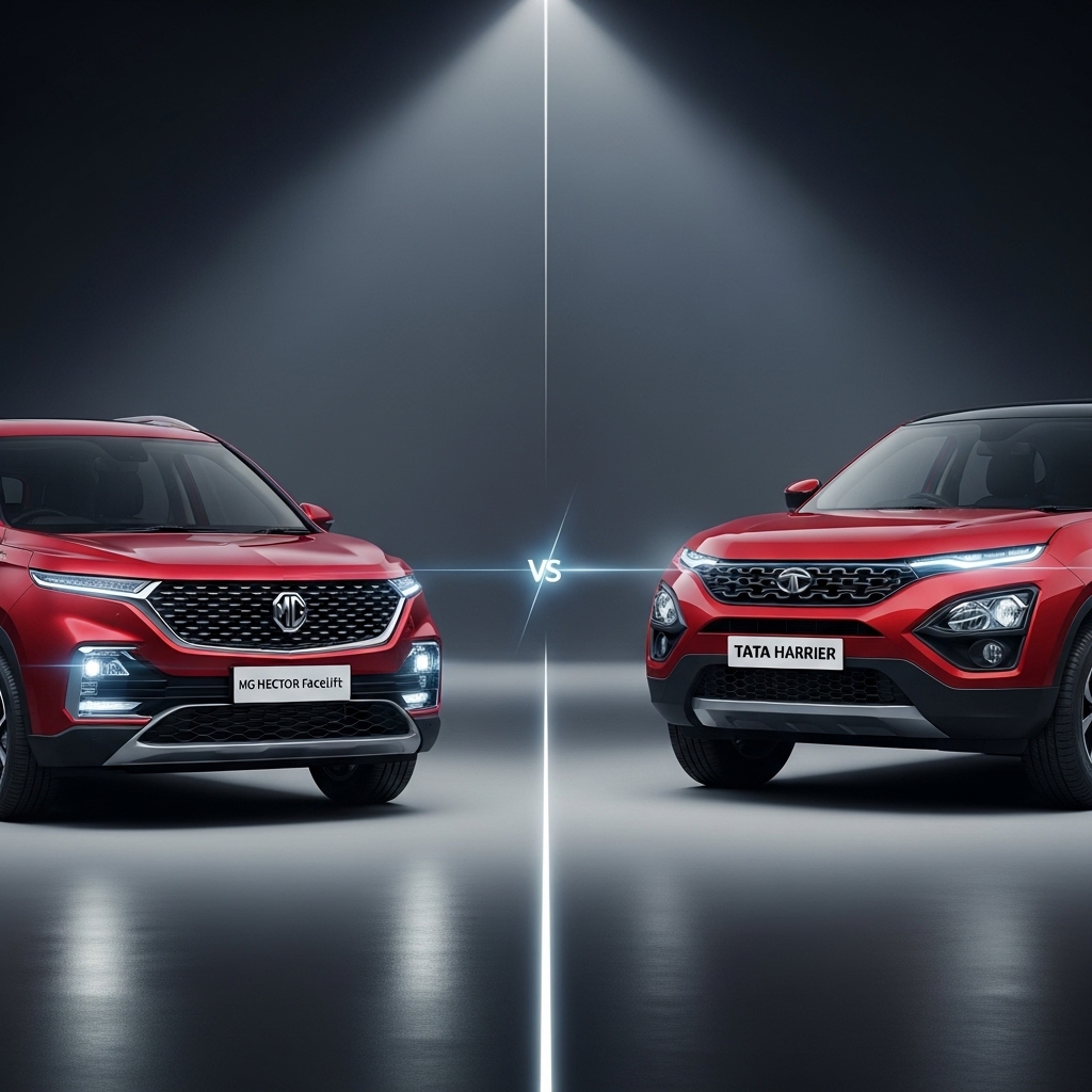 MG Hector Facelift vs Tata Harrier Comparison - Features Overview