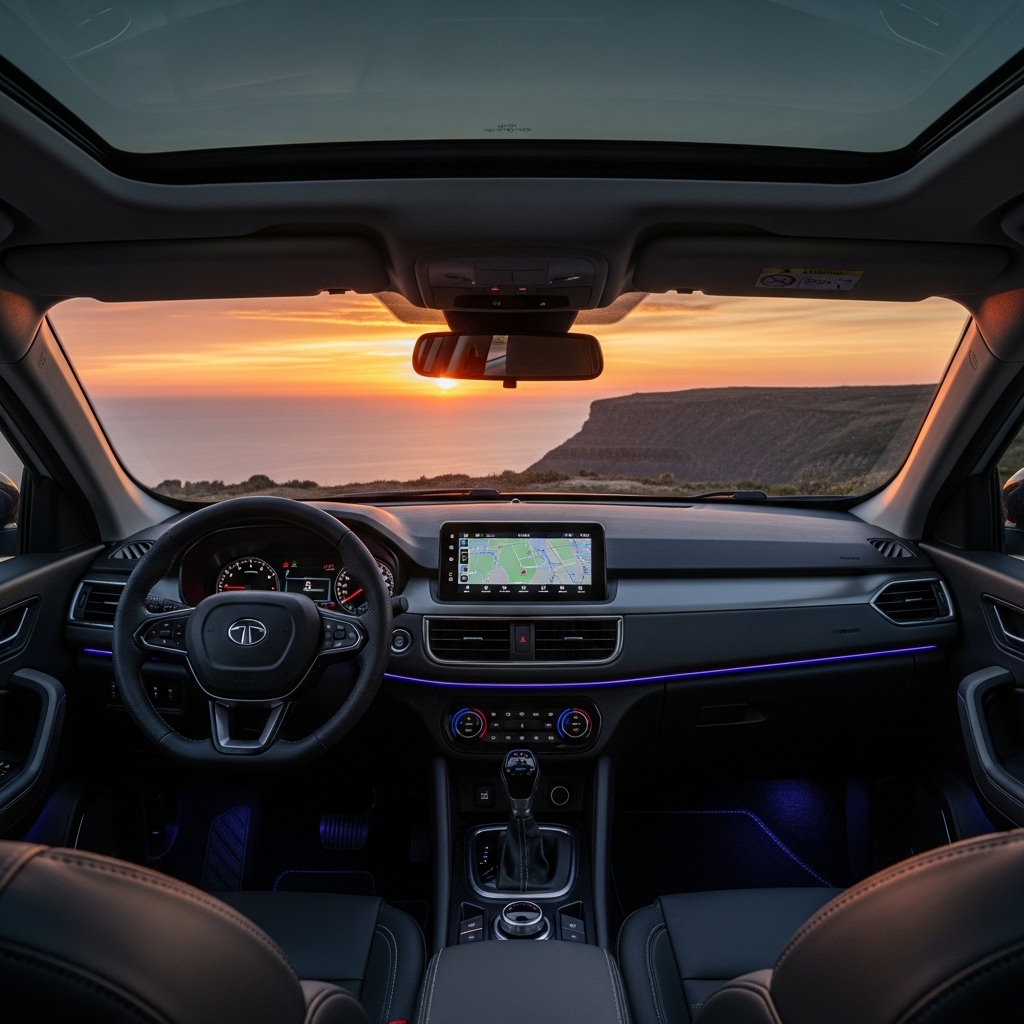 Tata Harrier Facelift Interior and Dashboard Design - Features Overview