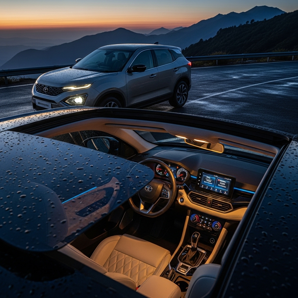 Tata Harrier Facelift Sunroof and Premium Features - Features Overview
