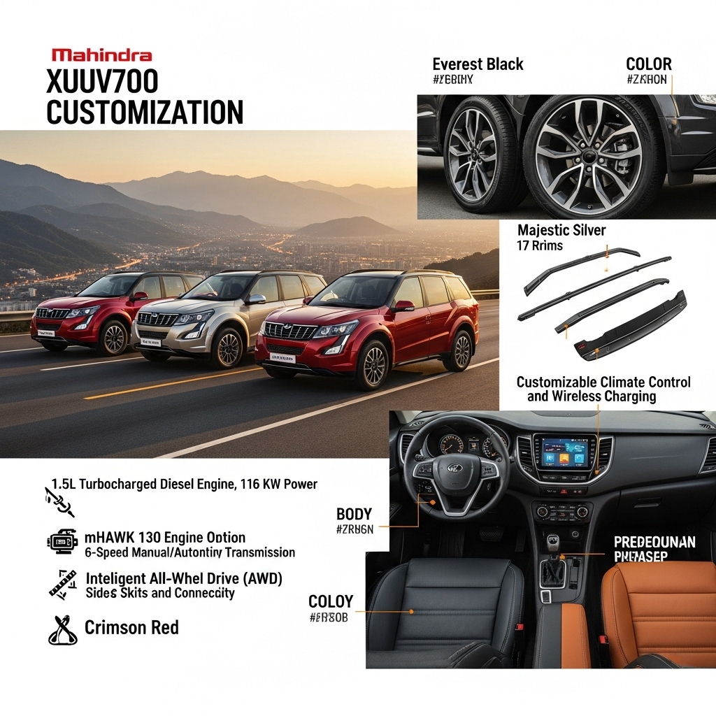 Mahindra XUV700 Colour Options and Customization - Features Overview