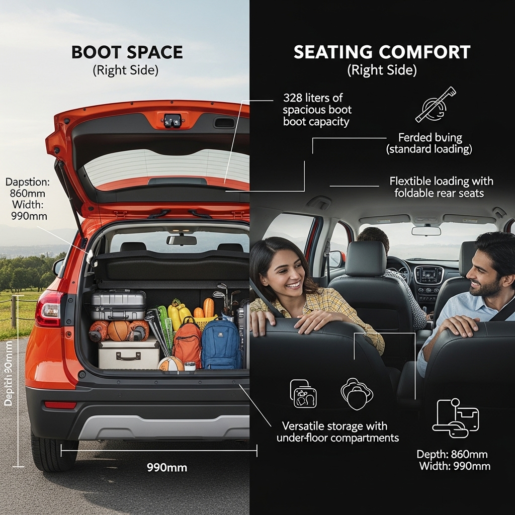 Maruti Brezza Boot Space and Seating Comfort - Features Overview