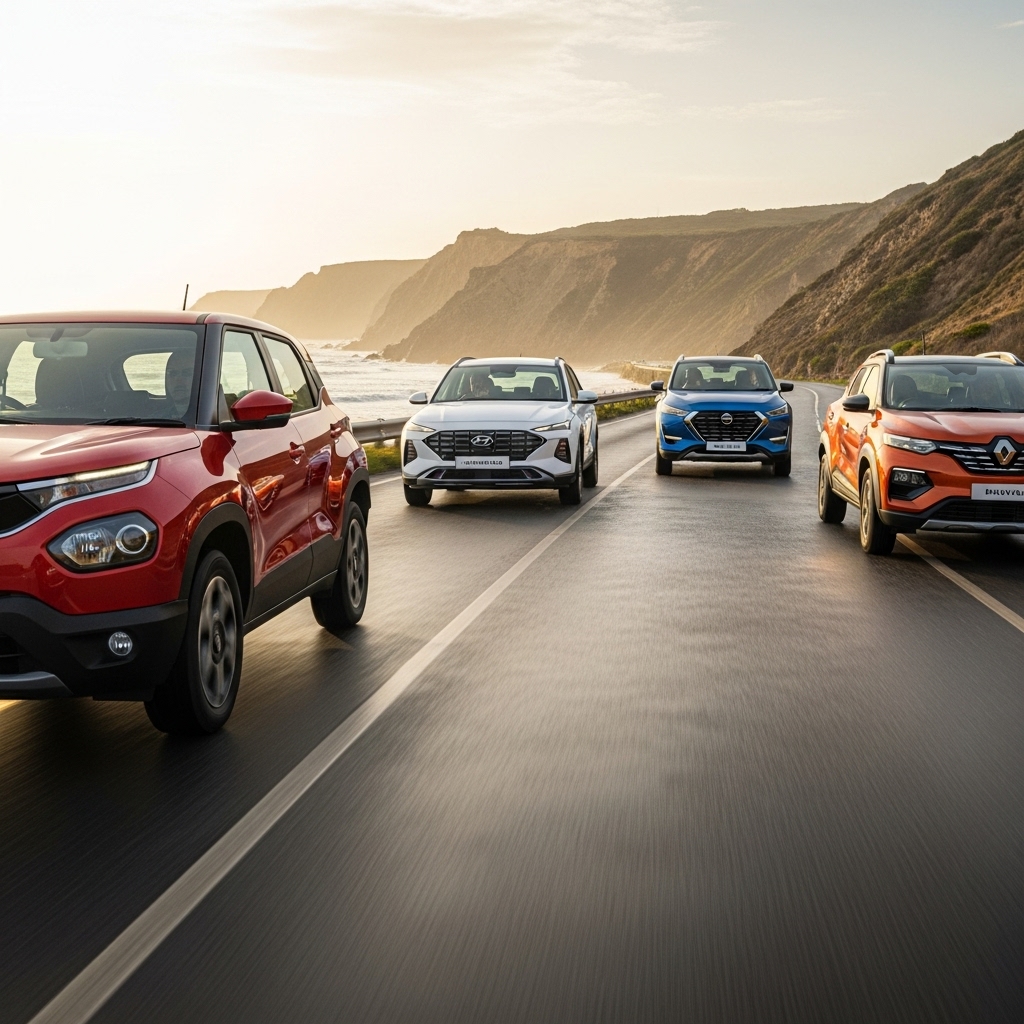 Tata Punch facelift vs rivals: Hyundai Exter, Kiger, Magnite - Supporting Image