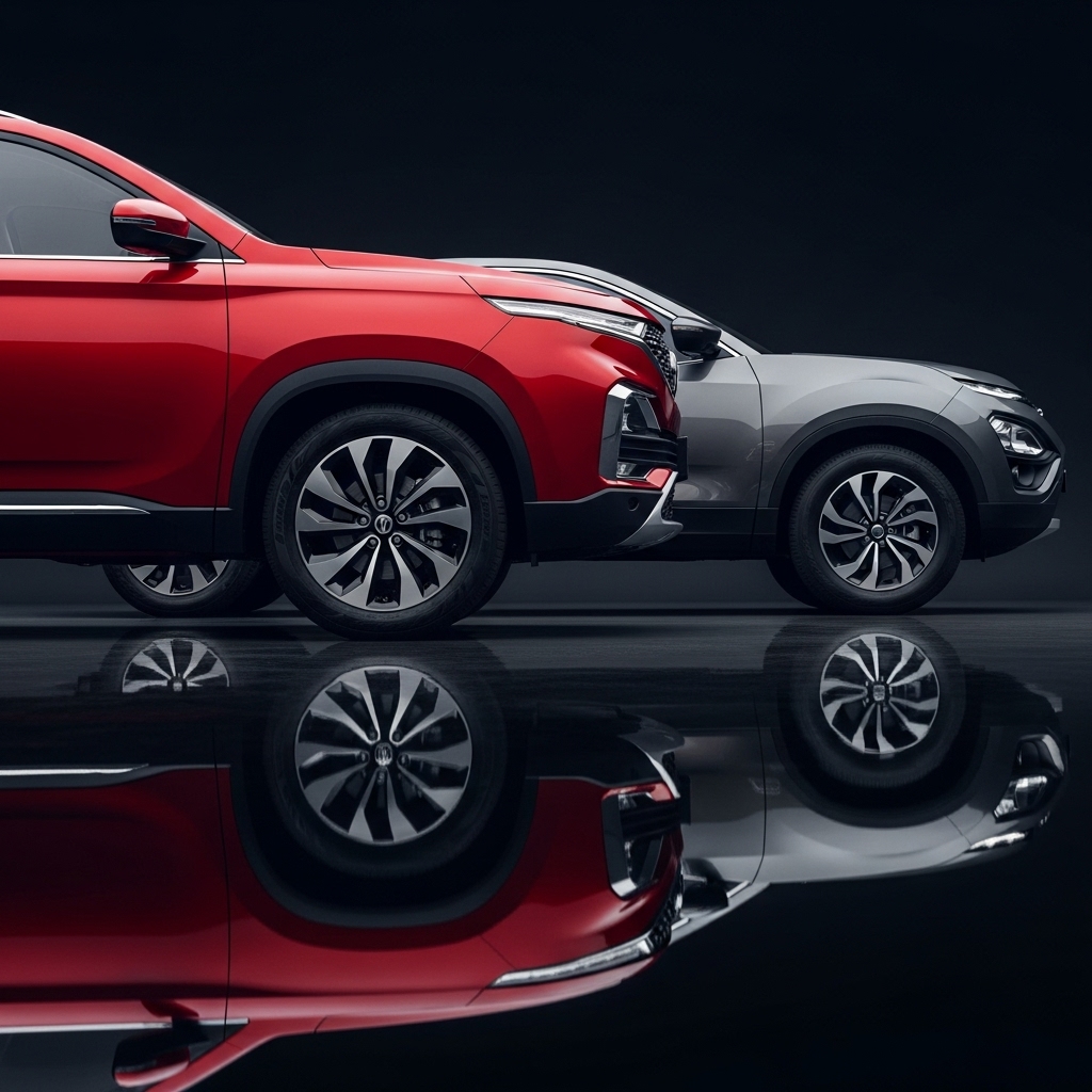 MG Hector Facelift vs Tata Harrier Comparison - Supporting Image