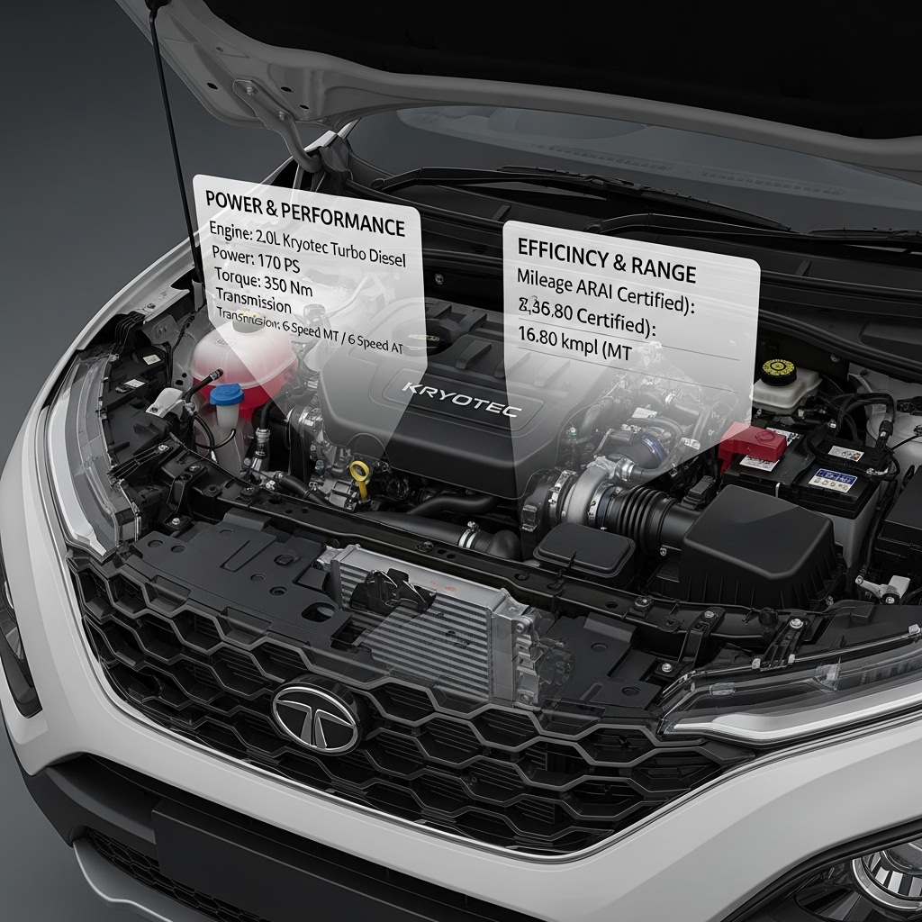 Tata Harrier Facelift Engine Options and Mileage - Supporting Image