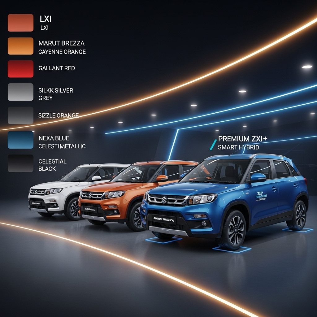 Maruti Brezza Variants and Colour Options - Supporting Image