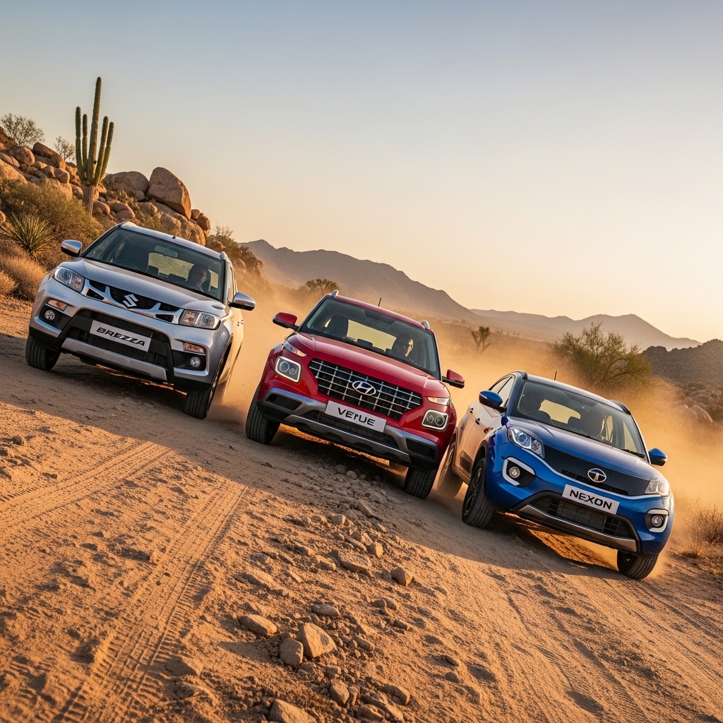 Maruti Brezza vs Hyundai Venue and Tata Nexon Comparison - Supporting Image