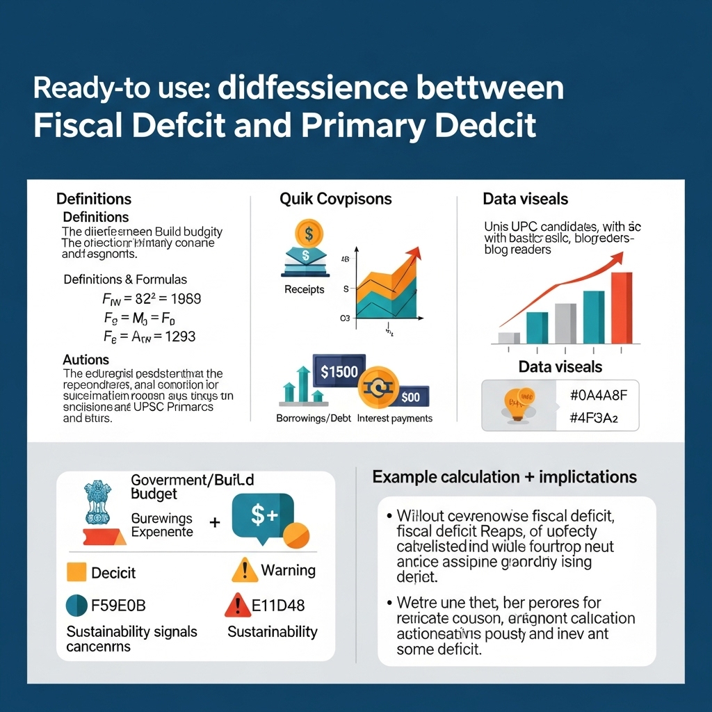 Ultimate Guide to Fiscal vs Primary Deficit for UPSC - Detailed Guide