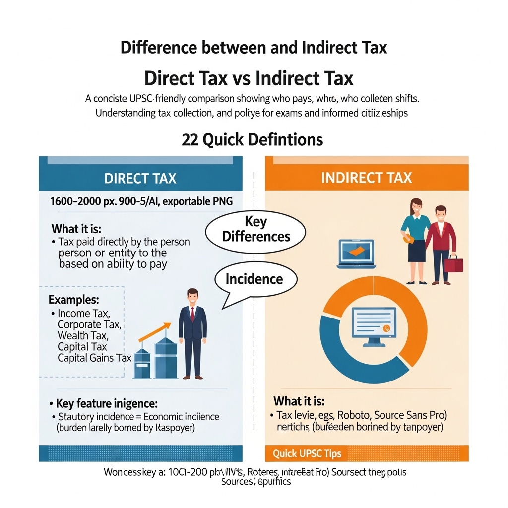 Ultimate Guide to Direct vs Indirect Tax for UPSC - Detailed Guide