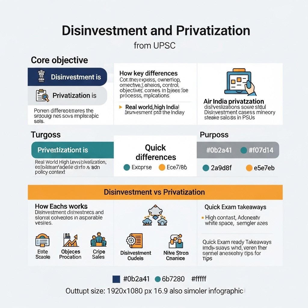 Ultimate Guide: Difference Between Disinvestment & Privatization for UPSC - Detailed Guide
