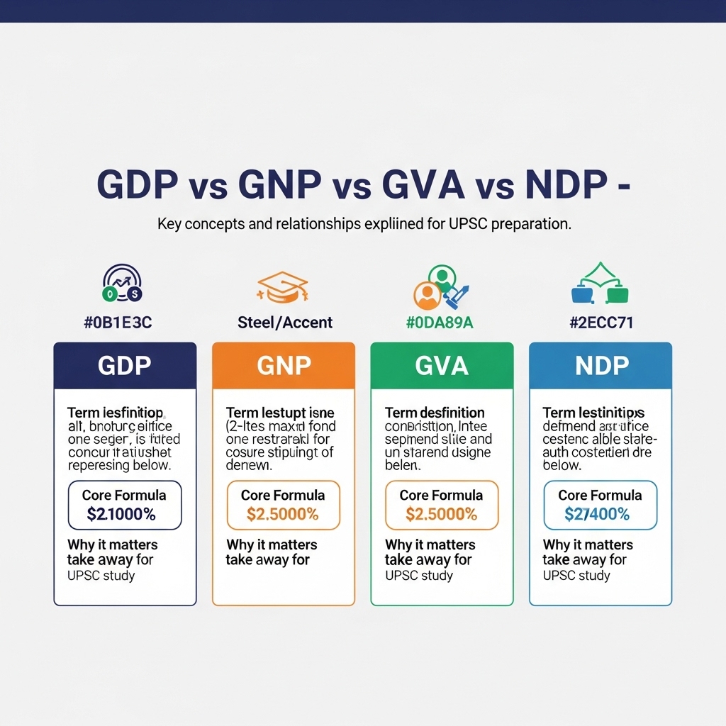 Ultimate Guide: Difference Between GDP, GNP, GVA & NDP UPSC - Detailed Guide