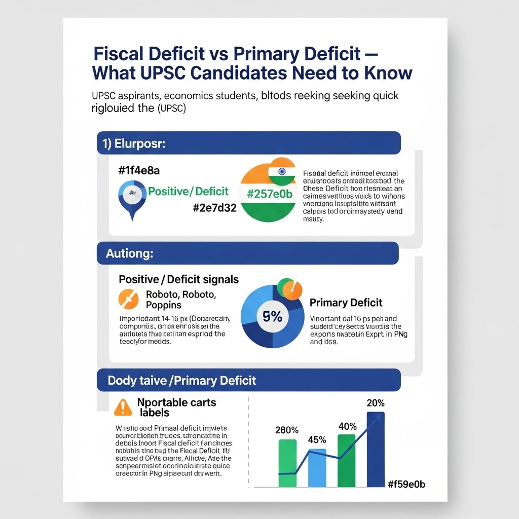 Complete Guide to Fiscal vs Primary Deficit (UPSC) - Detailed Guide