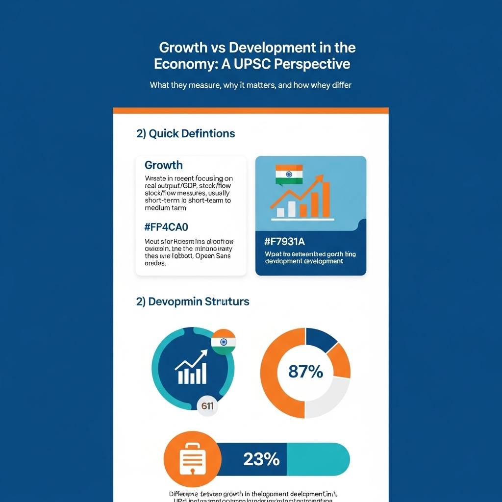 Difference Between Growth and Development in Economy UPSC - Detailed Guide