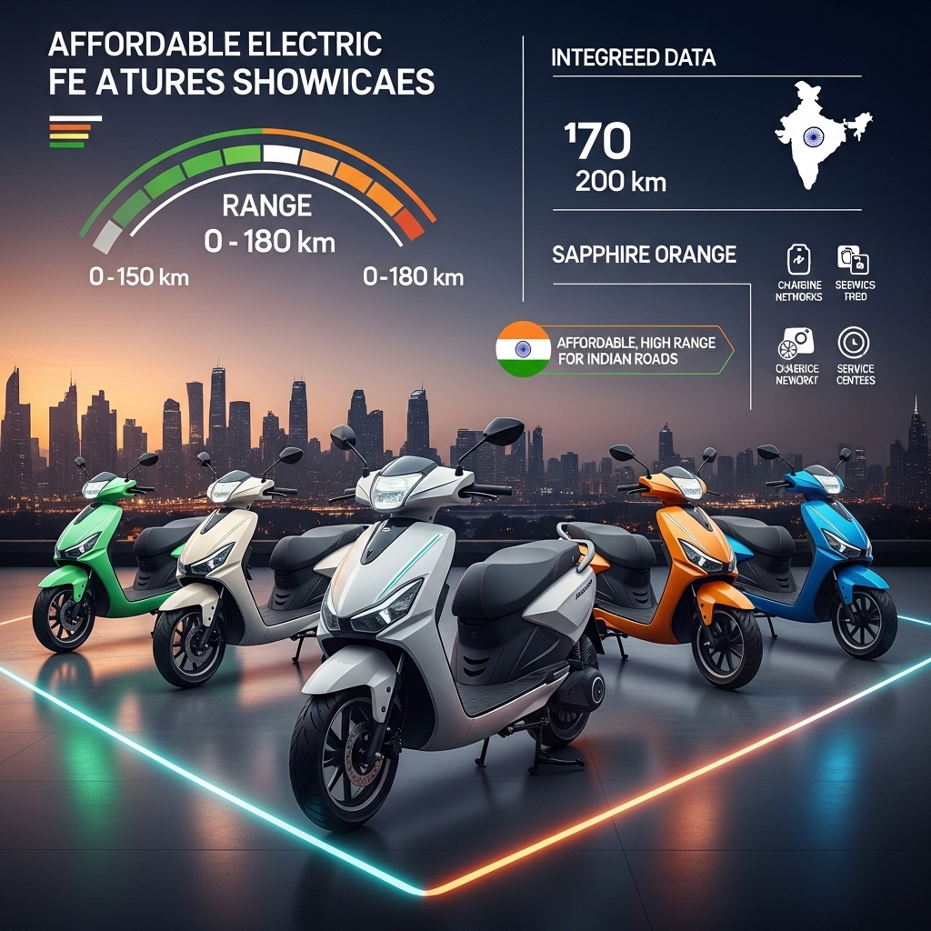 affordable electric scooters with high range in India - Features Overview