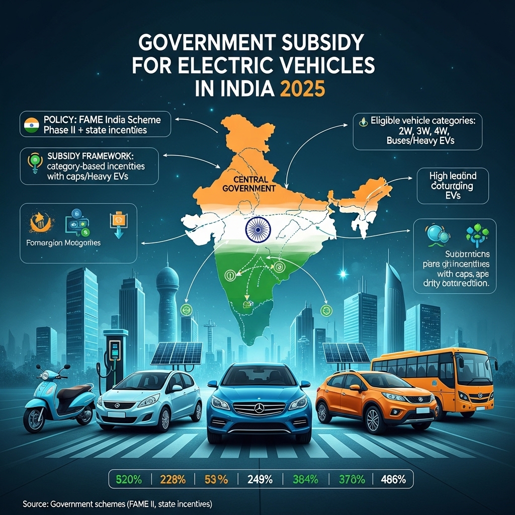 government subsidy for electric vehicles in India 2025 - Features Overview