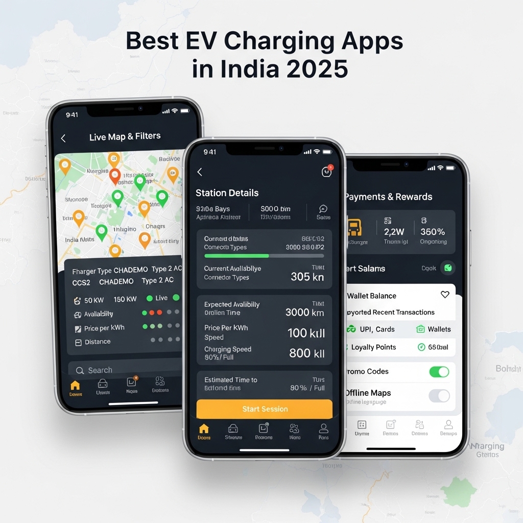 best ev charging apps in India 2025 - Features Overview