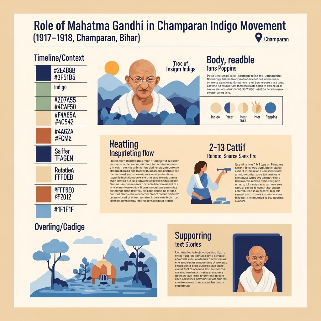 role of Mahatma Gandhi in Champaran Indigo Movement - Practical Guide