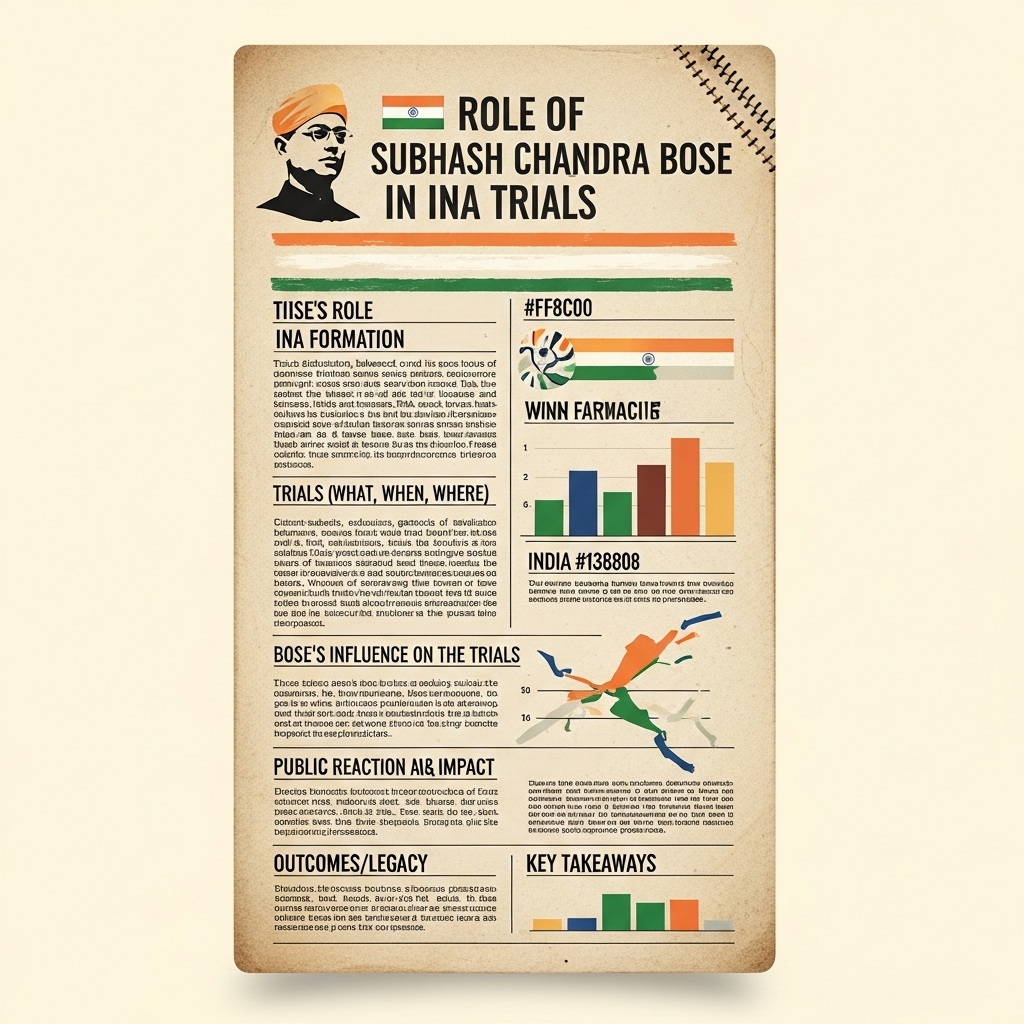 role of Subhash Chandra Bose in INA trials - Practical Guide