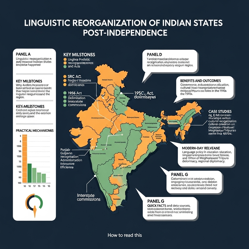 linguistic reorganization of Indian states post independence - Practical Guide