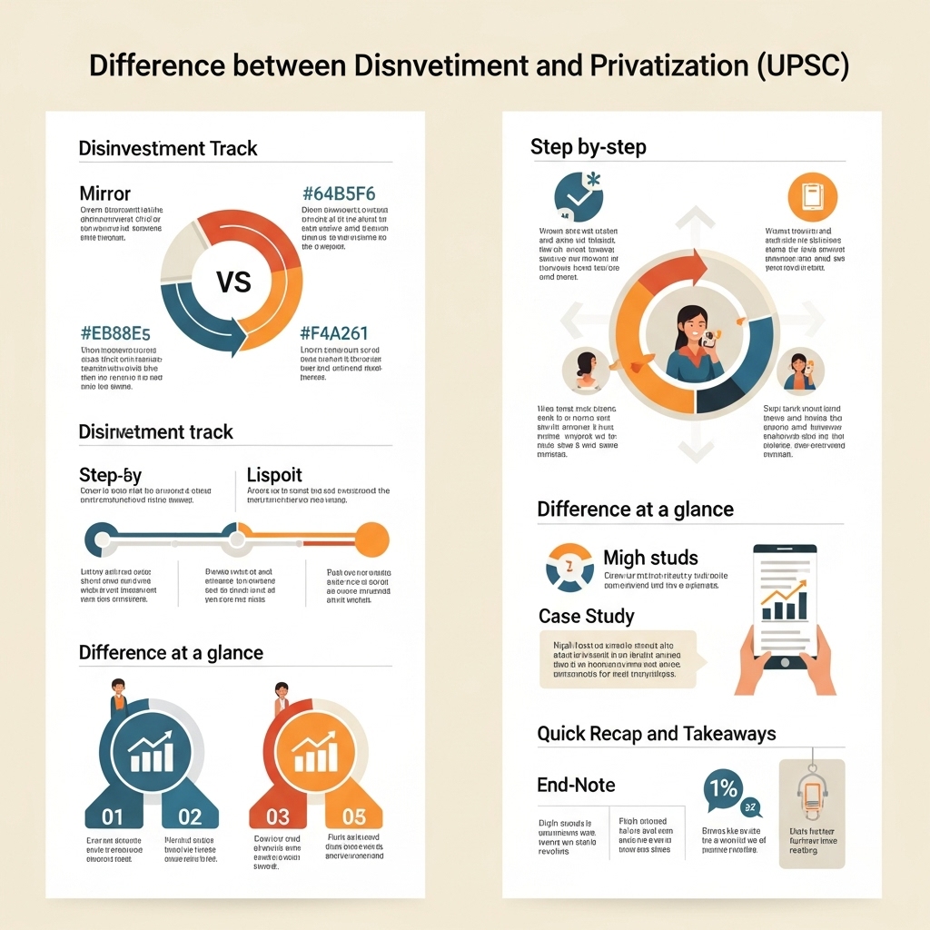 Complete Guide to Disinvestment vs Privatization for UPSC - Practical Implementation