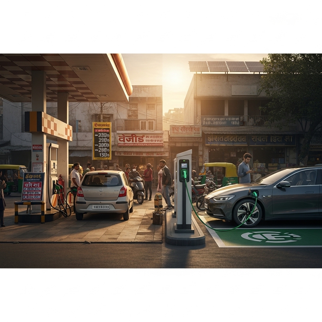 comparison between petrol cars vs electric cars India - Supporting Image