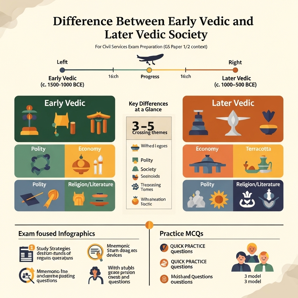 difference between Early Vedic and Later Vedic society - Study Strategy
