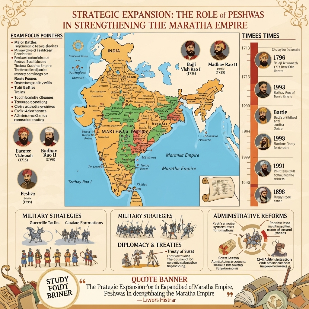 role of Peshwas in expanding the Maratha empire - Study Strategy