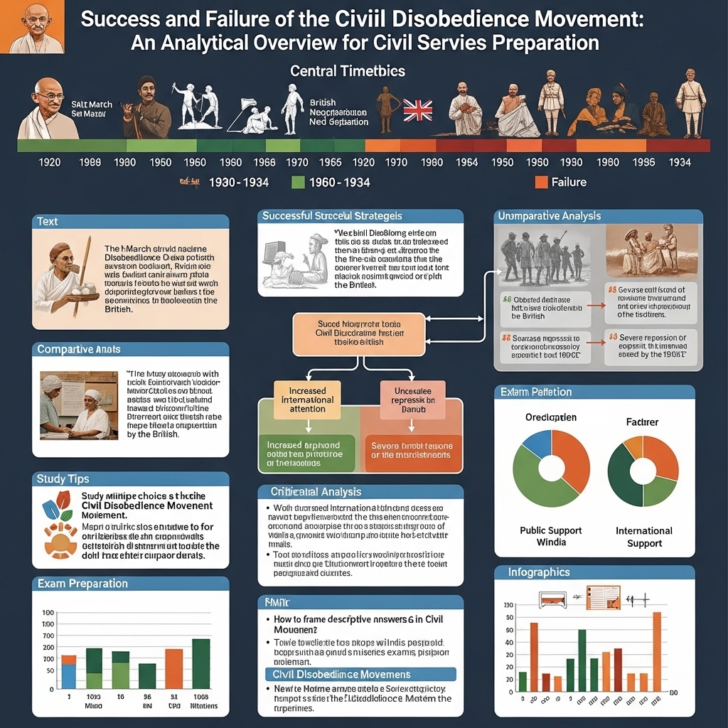 success and failure of Civil Disobedience Movement - Study Strategy