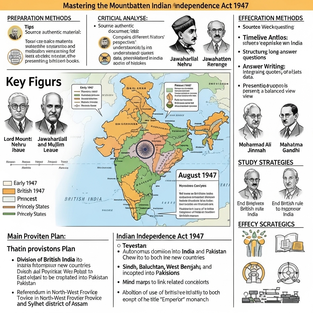Mountbatten Plan and Indian Independence Act 1947 - Study Strategy