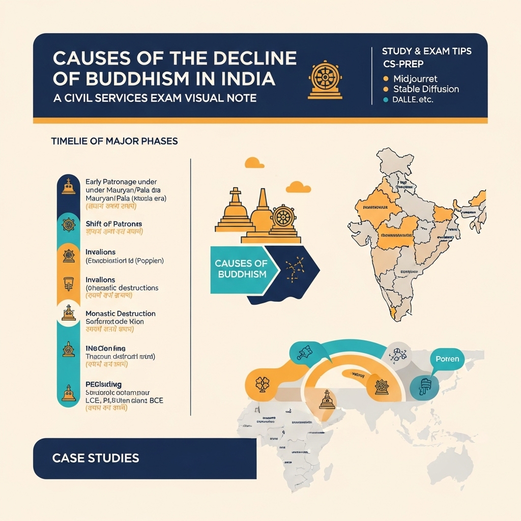 causes of decline of Buddhism in India - Study Strategy
