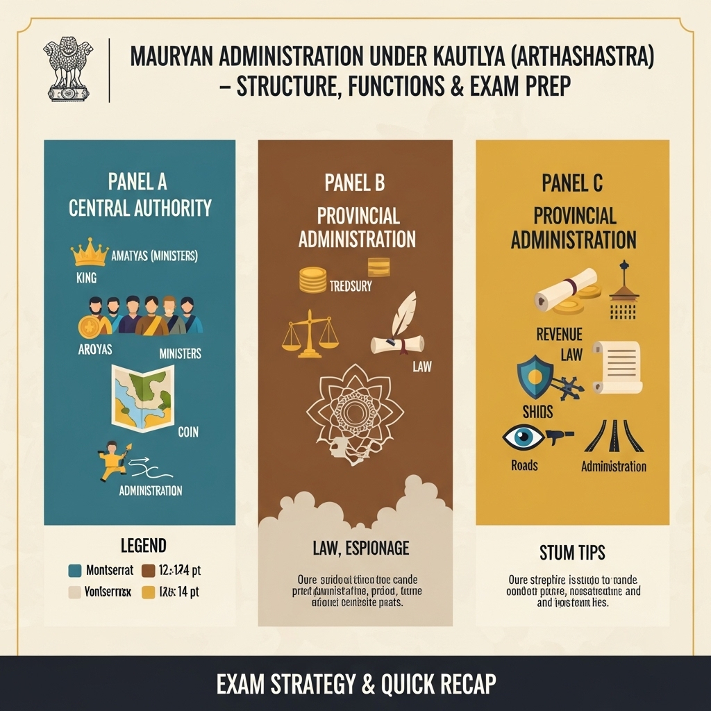Mauryan administration under Kautilya’s Arthashastra - Study Strategy