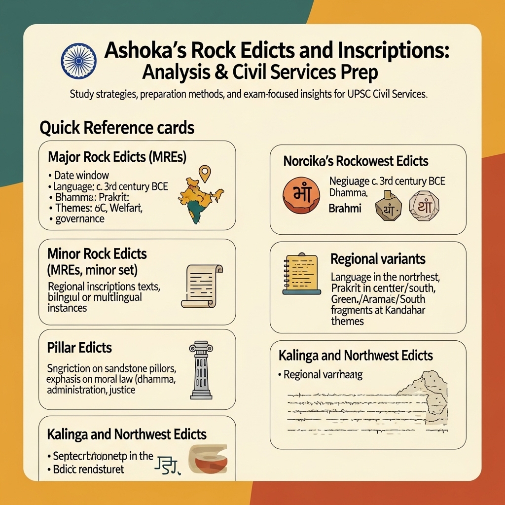 Ashoka's rock edicts and inscriptions analysis - Study Strategy