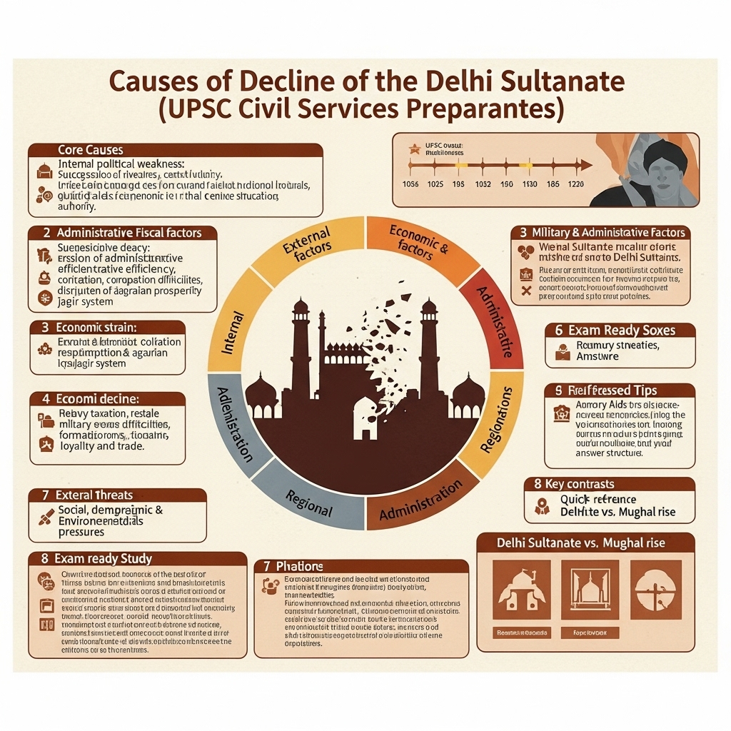 causes of decline of Delhi Sultanate - Study Strategy